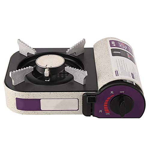 Camping-Butan-Gas-Ofen, Infrarot-Mini-Kassette Grill Kochherd im Freien beweglichen Brenner-Ofen im Freien Picknick (Color : Purple)