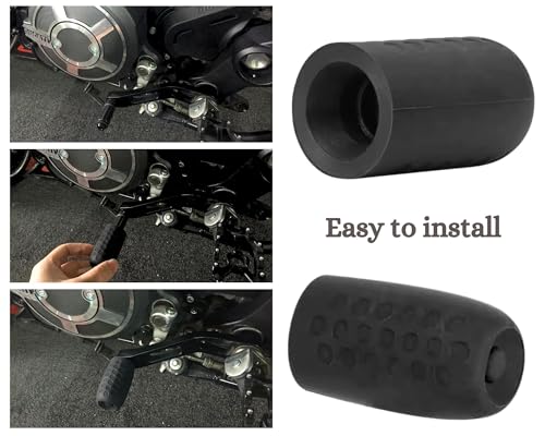 Ugozen Gummimanschette für Pedal, Schutzkappe für Motorradgeschwindigkeit, rutschfest, Schwarz