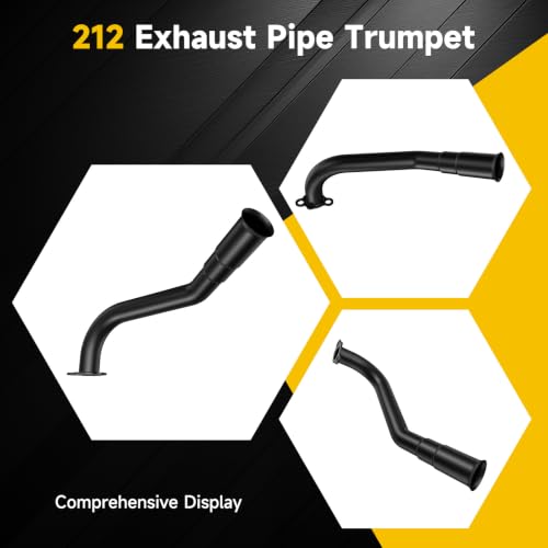 Image of HIAORS Trumpet 212cc Exhaust Pipe Kit for Mini Bike Coleman KT196 Go Karts
