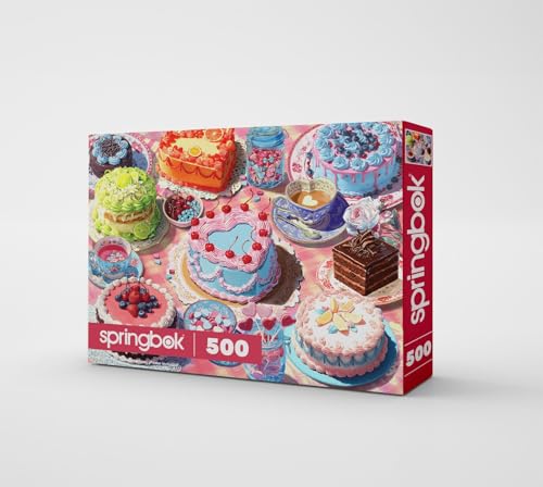 Rompecabezas Springbok Vintage Cakes de 500 piezas para adultos | Piezas únicas, fabricado en EE.UU., materiales ecológicos, incluye póster para el Día de San Valentín o diversión familiar miniatura 2