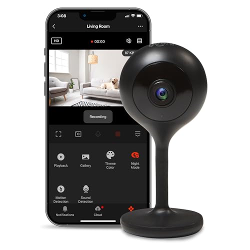 Geeni Look 1080p Indoor Security Camera – 1-Pack Full HD WiFi Indoor Camera with 2-Way Audio, Motion Detection, & Night Vision – Support for Alexa & Google Assistant