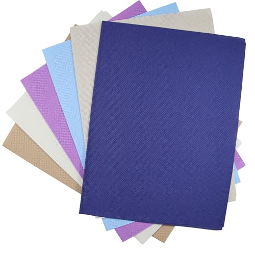 Image of KCS 6 pc of 12 inch x 18 inch (30cmx45cm) Counted Cotton Aida Cloth Cross Stitch Fabric (18CT-C)