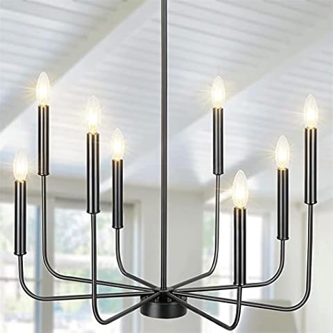 Lámpara de araña WayLuoung moderna de Ø69cm, 8 luces Cover