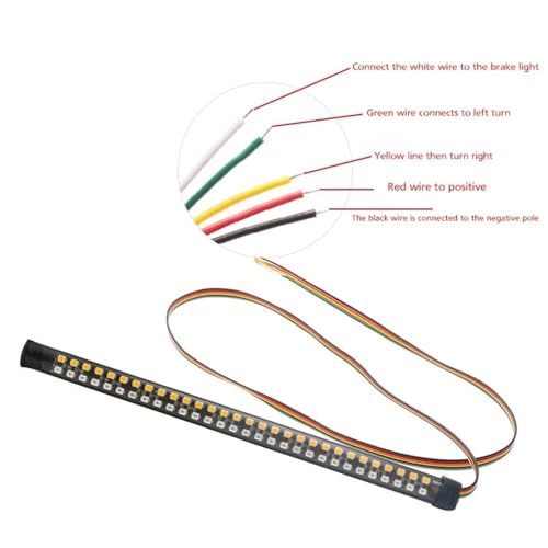 Luz de raya universal para motocicleta ideal para viajes nocturnos y rutas urbanas seguras 5