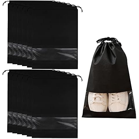Dantolo 12 Stück Schuhtasche Reise mit Kordelzug, Schuhbeutel Shoe Bag Wasserabweisende Staubabweisende Schuhbeutel Schuhsack für Schuhen Kleidung Männer Frauen Täglichen und Reisegebrauch Cover