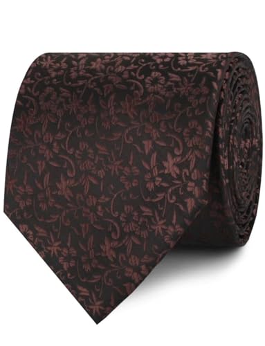 Image of OTAA Floral Necktie Casual Ties for Men - Perfect Neck Tie for Groomsmen Wedding Ties or Formal Occasions