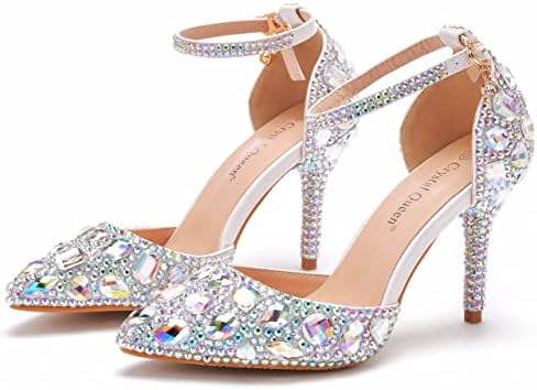 light blue crystal heels