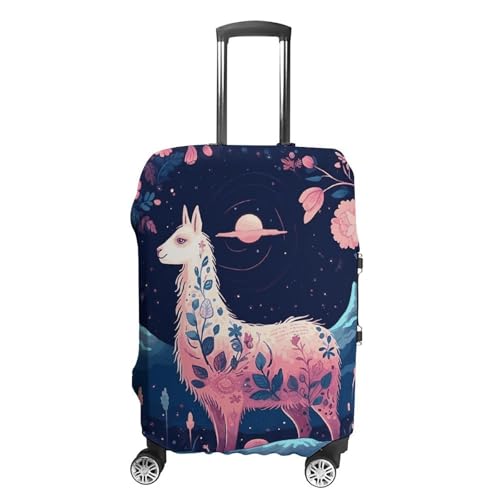 Carry on Luggage Cover Starry Night Alpaca Suitcase Covers for Luggages Tsa Approved Travel Luggage Sleeve Protector Elastic Suitcase Protector Anti-Scratch Washable Fits 19-30 Inch Case -XL