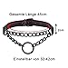 MANFNEE PU Leder Choker Punk Goth Emo Circle Kette Choker Halsband Halskette für Frauen Männer verstellbar