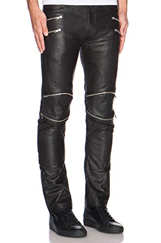 Men's Leather Pant Genuine Lambskin Trouser Jeans Style Pant TP006