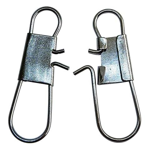 unclesportinfof 100 Pieces Fishing Interlock Snaps Stainless Steel Safety Snaps Fit for Saltwater Freshwater Fishing Crappie Fishing Gear Cover