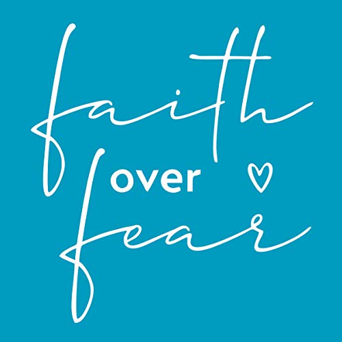 Image of Women's Regular Fit Faith Over Fear Cotton Printed Round Neck Half Sleeves Multicolour T Shirt. Pooplu, Trending, Text, Quotes Tshirts