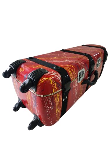 Image of MIRAJ MUSICAL Tabla Fiberglass Case 3 Set (red splash)