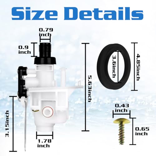 Image of 31705 31688 RV Toilet Valve Kit Fits for Thetford Aqua-Magic V High and Low Models Freeze Resistance & Leakage-Resistant, Replace 31687 31835 31658 31652 31667 31675 31676 RV Toilet Water Valve Parts