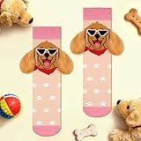 Lustige 3D Golden Retriever Hunde Socken für Damen Mama Teenager Mädchen - Bunte Witzige Motiv Coole Tier Socken - Muttertag Ostern Geburtstag Weihnachten Geschenke Ideen für Hundeliebhaber Hundemama