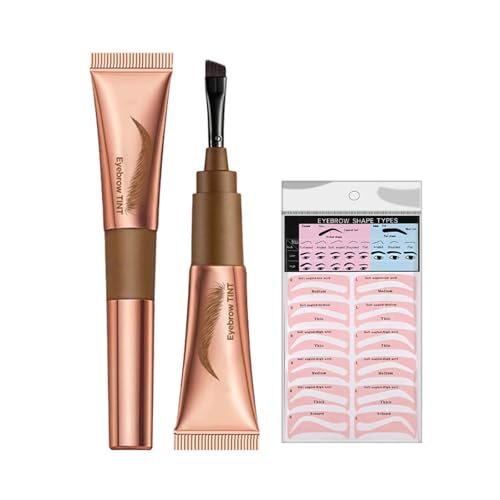 Eazerom 18 Peel Off Eyebrow Gel, Gel De Cejas Peel Off,Gel de Cejas Tatuadas Pelado gel de eyebrow para Colorear, Cream para eyebrow de Larga Duración,02# Light Brown