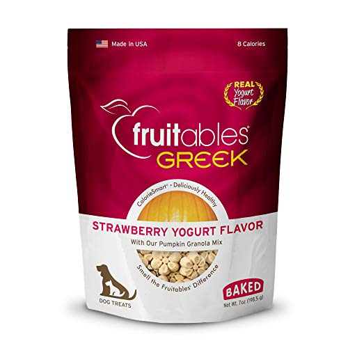 Fruitables Greek Yogurt Dog Treats | Healthy Treats for Dogs | Baked Pumpkin Treats for Dogs | Free of Wheat, Corn and Soy
