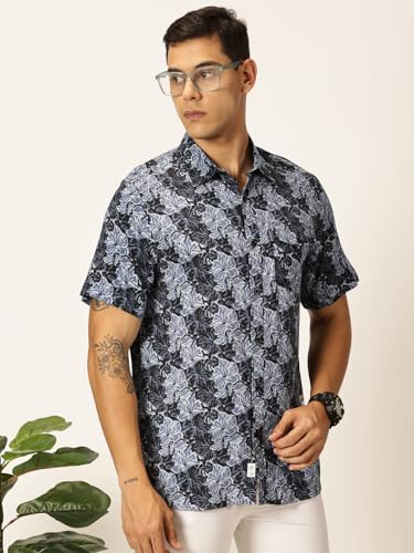 Image of Thomas Scott Men's | Printed | Half Sleeve | Regular Fit | Rayon | Spread Collar | Casual Shirt