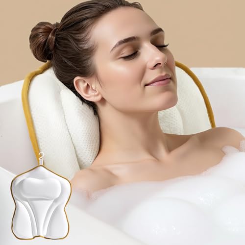 PYRRHIC Bath Pillow with Suction Cups and Support