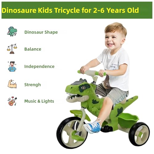 Dinosaur Kids Tricycle with Music