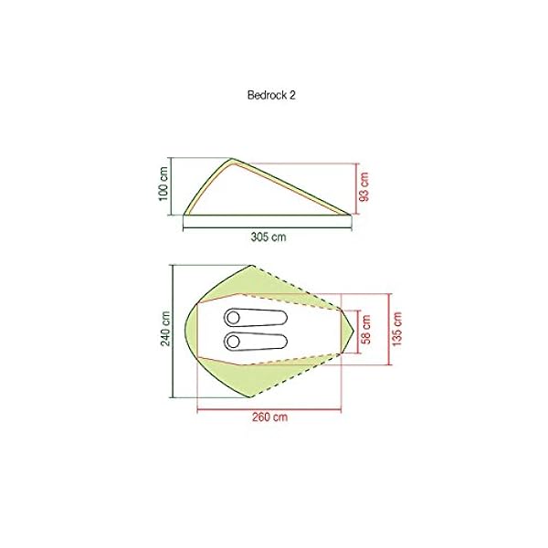 Coleman Bedrock 2 204384 Tent, grijs/olijfkleur
