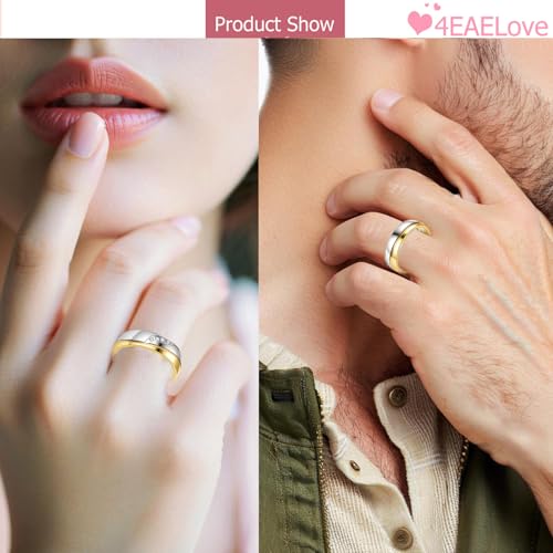 Customizable Photo Rings for Couples Heart Fingerprint Engraved Text Rings for Best Friends Sisters Promise Rings Custom Patterns 8mm 6mm Width Birthday Gift Titanium Steel2