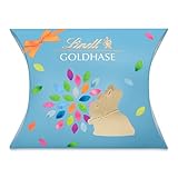 Lindt Schokolade | GOLDHASE Cut Out Kissenpackung | 39g | Edler Schokoladenhase aus Vollmilch-Schokolade mit dekorativem Cut-Out Design | Schokoladenhase | Oster-Geschenk für Familie & Freunde