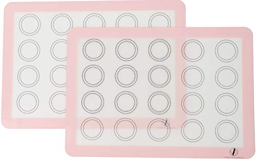 Vend Exchange Silicone Macaron Baking Mat Sheet, Set of 2