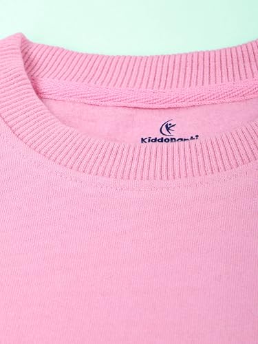 Image of KiddoPanti Boys Solid Round Neck Full Sleeve Fleece Sweatshirt | 60% Cotton 40% Polyester | Soft Warm Winter Pullover | Ribbed Cuffs & Hem | Casual Winter Sweatshirt for Kids