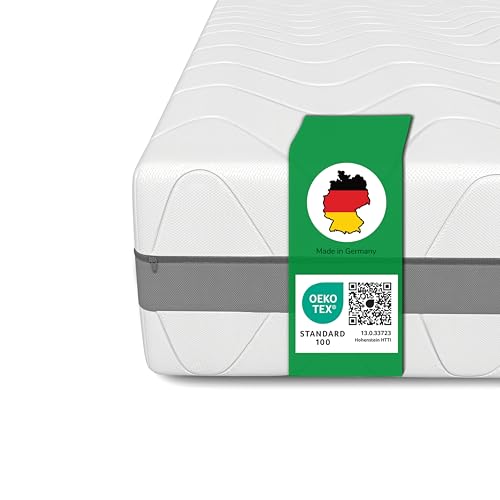 Schlaftroll Matelas orthopédique à ressorts ensachés 7 zones 180 x 200 cm H3/H4 - Matelas ferme - Surmatelas en mousse froide intégré - Mousse confortable...