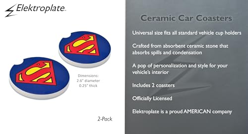 Portavasos cerámicos para auto DC Comics Superman set 2 miniatura 3