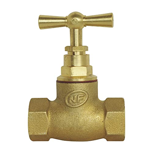 SOMATHERM FOR YOU - Shut-Off Valve for screwing in Double IG FF20/27 - Upper Part with Boom - Made of raw Brass