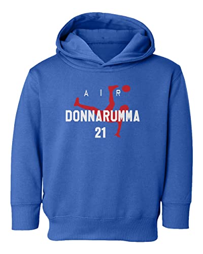 KING THREADS Italy Soccer Player Air Donnarumma Toddler Hoodie Sweatshirt (Royal, 5T)