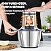 LINKChef Food Processor Small, 10 Cup Food Chopper with Container, 2.3L 600W Electric Meat Grinder for Home Use, Stainless Steel Mini Food Processor for Kitchen, Vegetable, Onion, Garlic, Salad