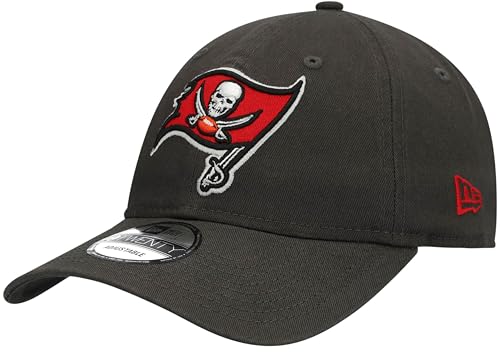 New Era NFL Core Classic 9TWENTY Team Color Adjustable Hat Cap One Size Fits All - Tampa Bay Buccaneers Pewter Gray