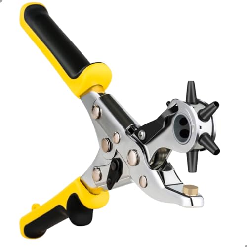 Alicate Vazador Profissional de 6 Furos, 22,8 cm, para Artesanato em Couro