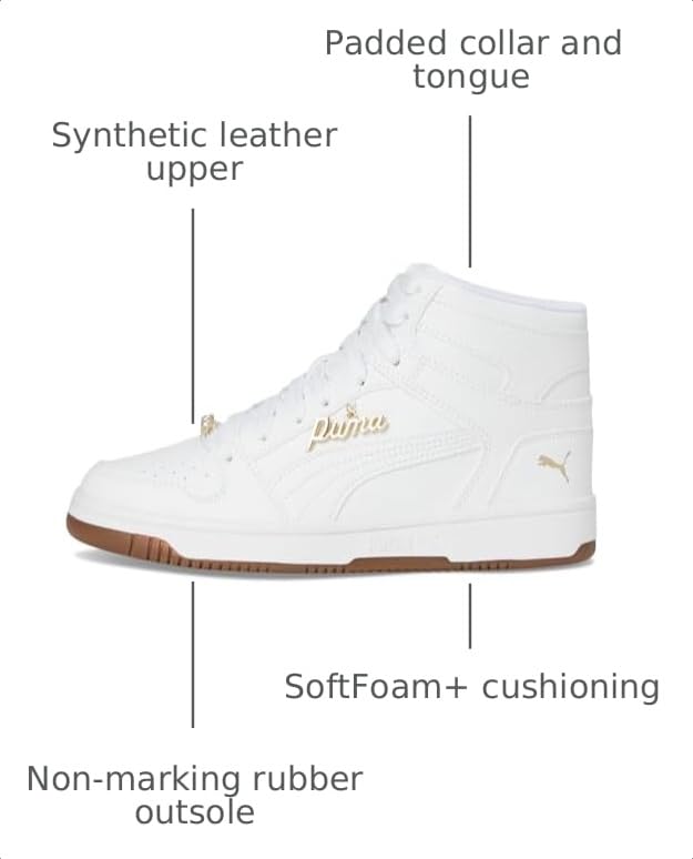 Image of PUMA Unisex-Child Rebound Layup Mid Shoes