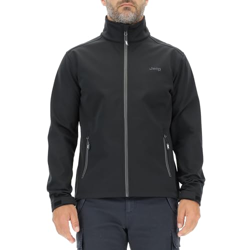 Veste Softshell Homme Jeep J Coupe-Vent Pratique avec Poches Zippées