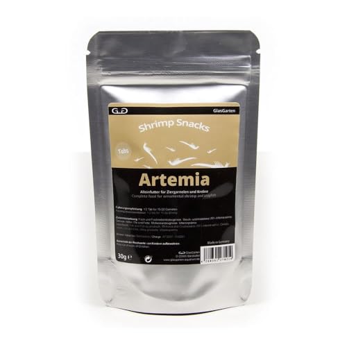 GlasGarten Shrimp Snacks Artemia | 30g - descomposición relativamente rápida = sin estrés alimentario, alimento complementario con moluscos y crustáceos Ricos en proteínas