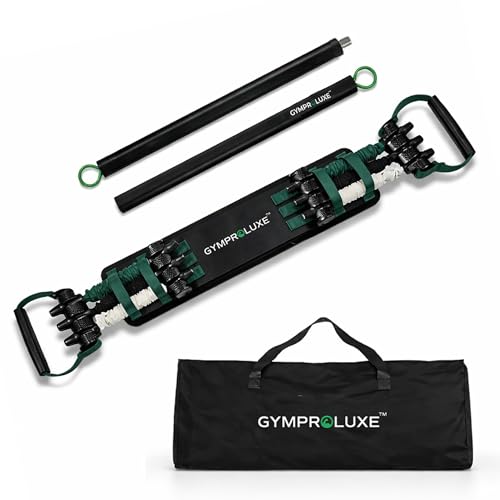 Gymproluxe Original Resistance Bands Bar Set - Exercise Band Set for Home Gym - 198 lbs Workout Band Set - Multi Gym Fitness Equipment for Home Workout