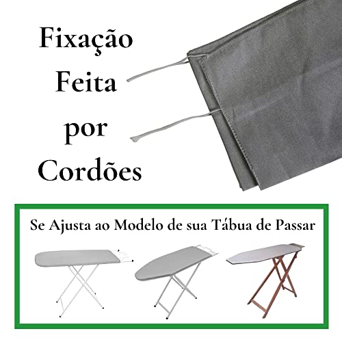 Capa Forro Tábua De Passar Roupa Perfetto 100x35cm C/espuma