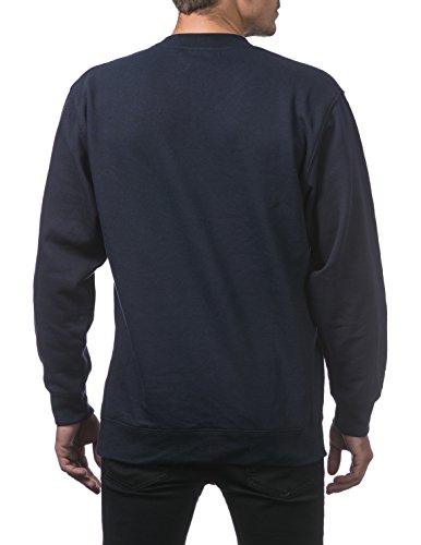 Pro Club Men's Plain Blank Crew Neck Fleece Pullover Sweater (9oz)2
