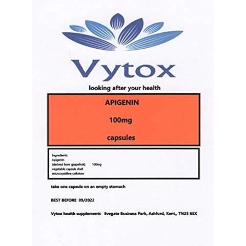 Apigenin (100mg) 240 Capsules, 8 Months Supply, by vytox, Vegetarian Cover