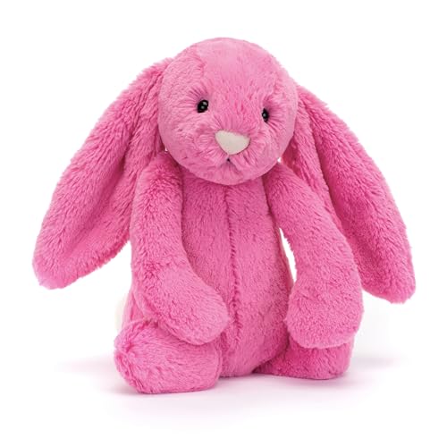 Jellycat Bashful Hot Pink Bunny Stuffed Animal, Medium 12” - Rabb...