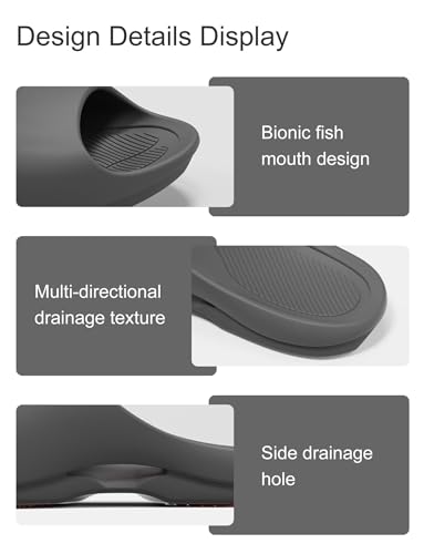 Image of KENROLL KM228 Non Slip Shower Shoes, Arch Support EVA Slides | rubber anti-slip outsole, cushioned sole, side drainage, toe protection, ideal for seniors adults family, bathroom pool beach