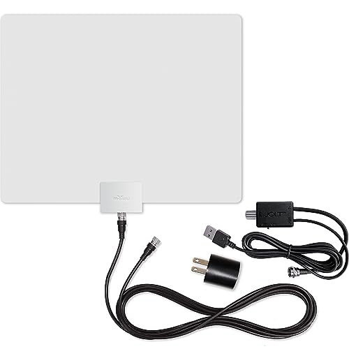 Mohu Leaf 50 Amplified Indoor TV Antenna, 60Mile Range, UHF/VHF Multi