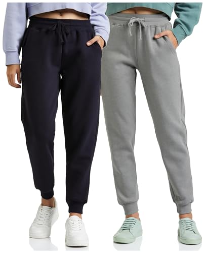 Image of Amazon Brand - Symbol Women's Jogger Track Pants | Ankle Length | Regular Fit | Fleece (Available in Plus Sizes)