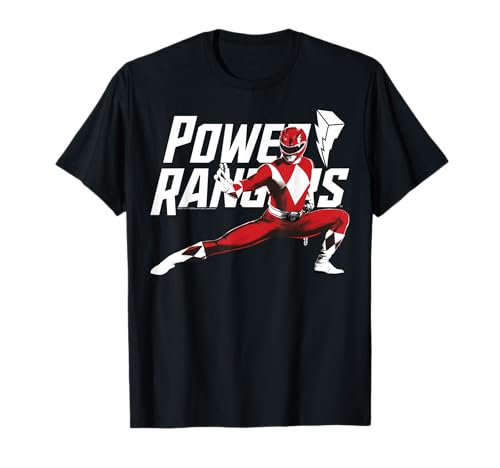 Power Rangers Red Ranger Action Pose Logo T-Shirt