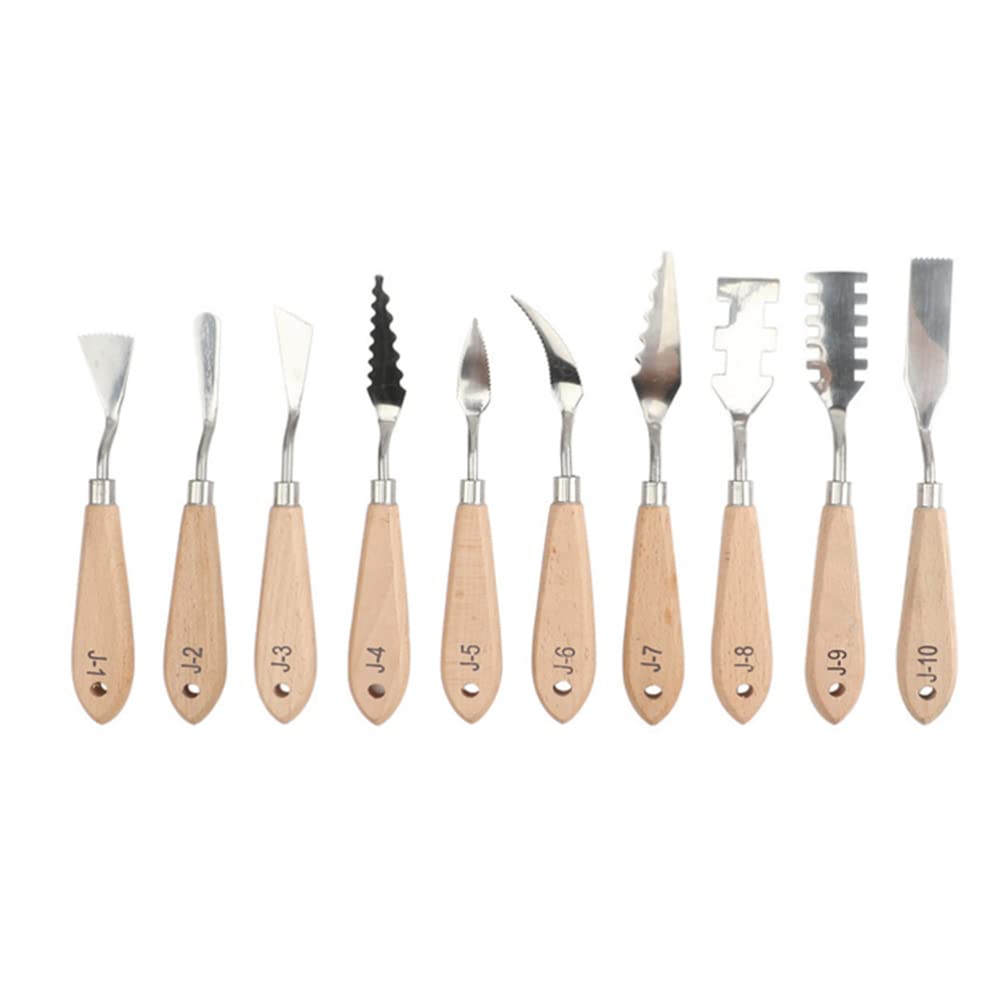 10 Pcs Oil Paint Scraper Art Painting Tools Art Supplies Drawing Scraper Color Stirring Shovels Painting Scrapers Color Mixing Scraper Painting Spatula Tools Painting Art Spatulas