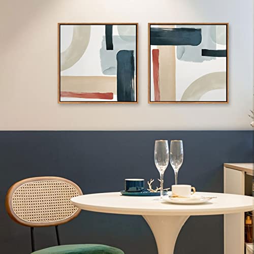 Image of 8x8 Floating Canvas Frame for Abstract Prints,0.9 inch Deep,Dark Brown